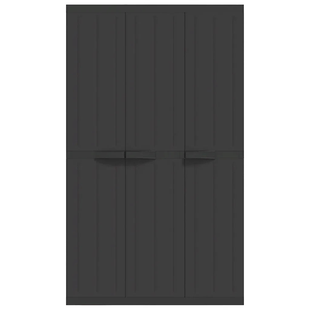 Armadio da Esterno Nero 97x37x165 cm in PP 364208