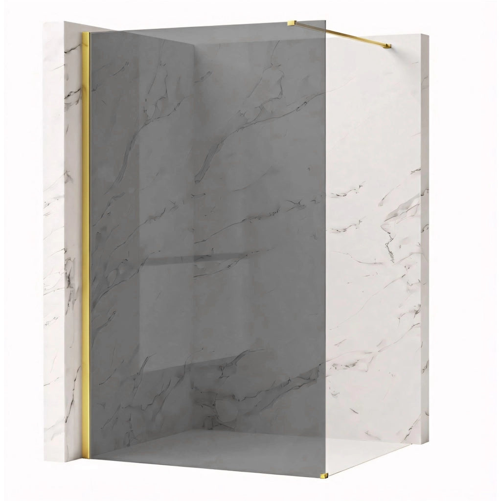 Parete Doccia Rea Flexi Grey / Gold 80