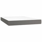 Materasso a Molle Insacchettate Rigidit¨¤ Media Grigio 140x200x20 cm in Similpelle