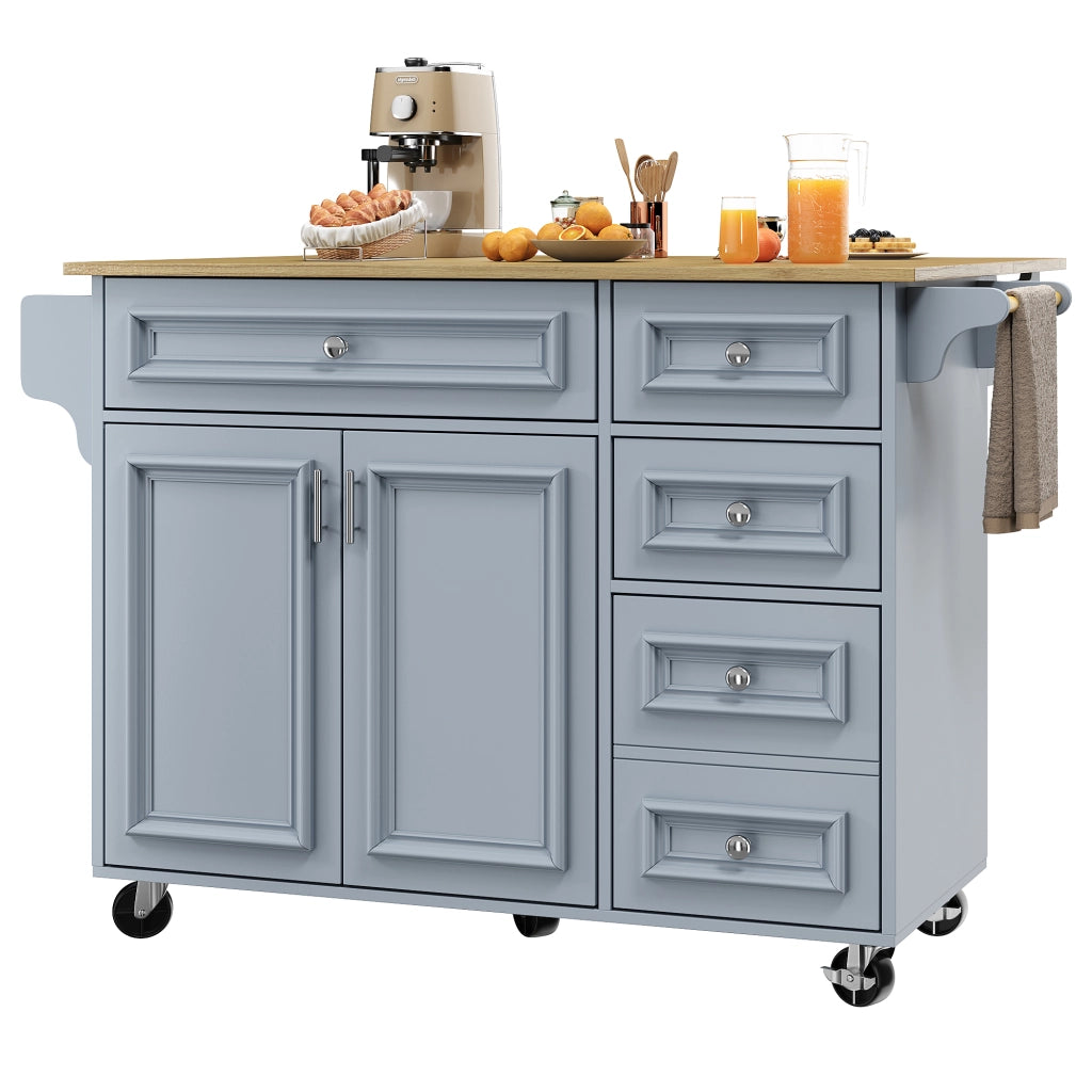 Isola Cucina Multifunzionale ¨C MINIMAL ¨C Blu, Legno, 110x45x92 cm