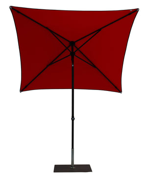 Ombrellone da Giardino 2x2 m Palo Ø38 mm in Alluminio Tessuto Dralon Acrilico Border Rosso