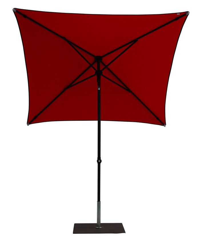 Ombrellone da Giardino 2x2 m Palo Ø38 mm in Alluminio Tessuto Dralon Acrilico Border Rosso