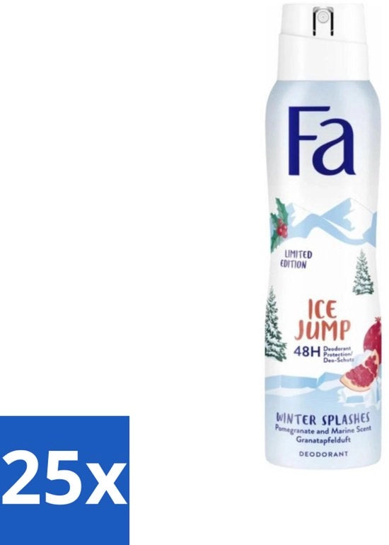 25 x Spray Deodorante - 48 Ore di Protezione - 150 ml - Spray Deodorante - Protezione Antitranspirante 48 Ore - Freschezza Esecuzione