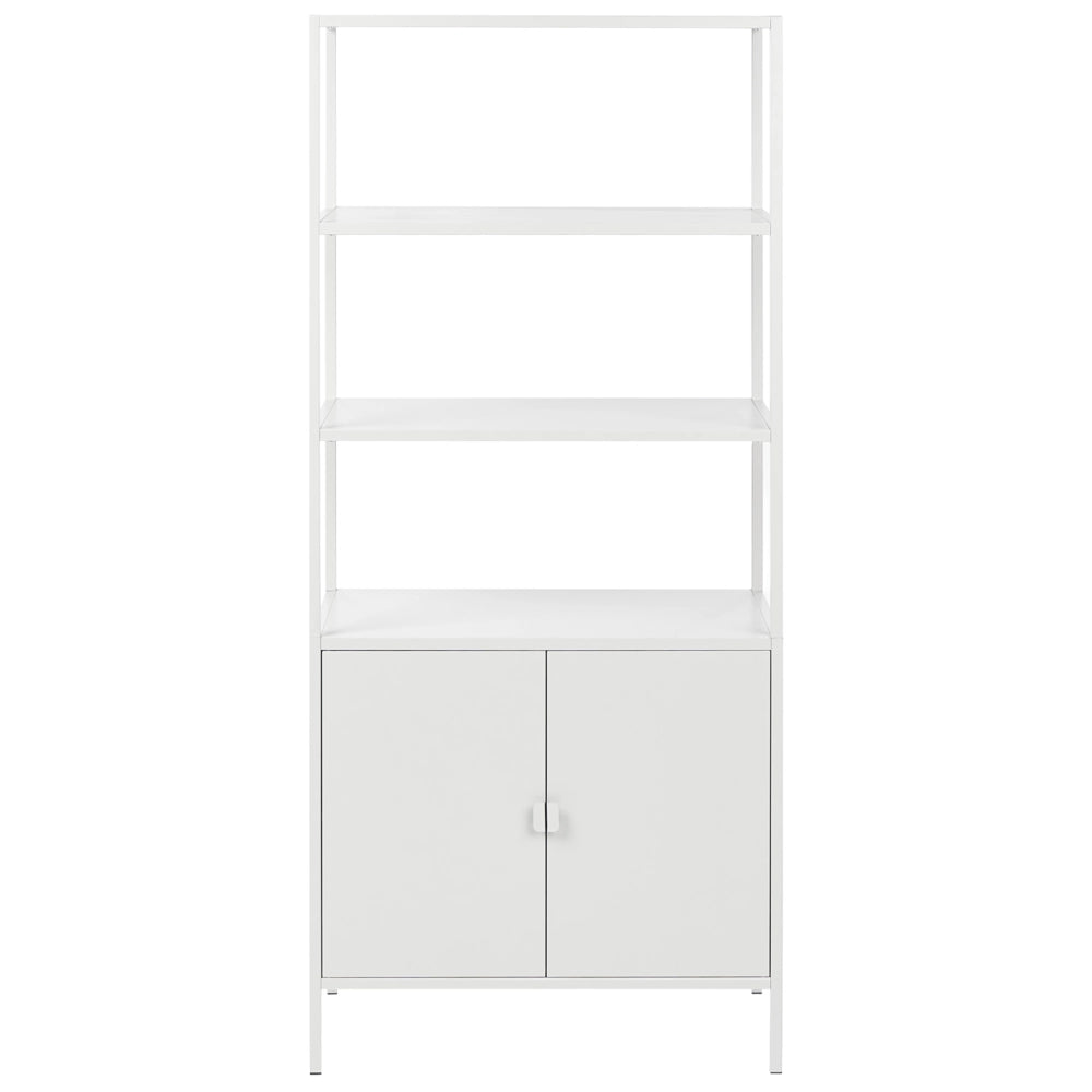 Mobile contenitore Armadio da ufficio in acciaio grigio chiaro con 5 ripiani Verniciato a polvere Moderno ufficio domestico in stile industriale