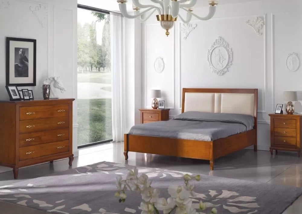 Letto matrimoniale contenitore legno noce bassano 175x210x125 - Mobili 2G