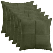 Federa 6 pcs ALMELO Verde 40 x 40 cm corduroy 914204