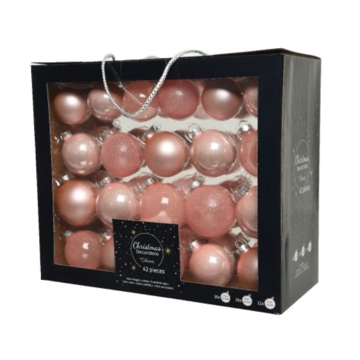 Set 42 PALLE IN VETRO ROSA