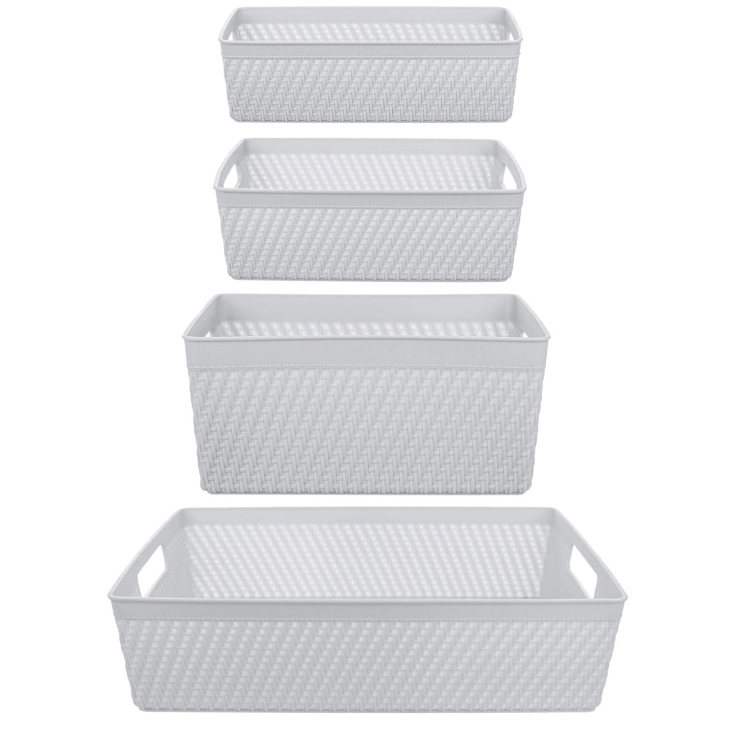 Set di 4 cestini organizer KADAX per riporre oggetti.