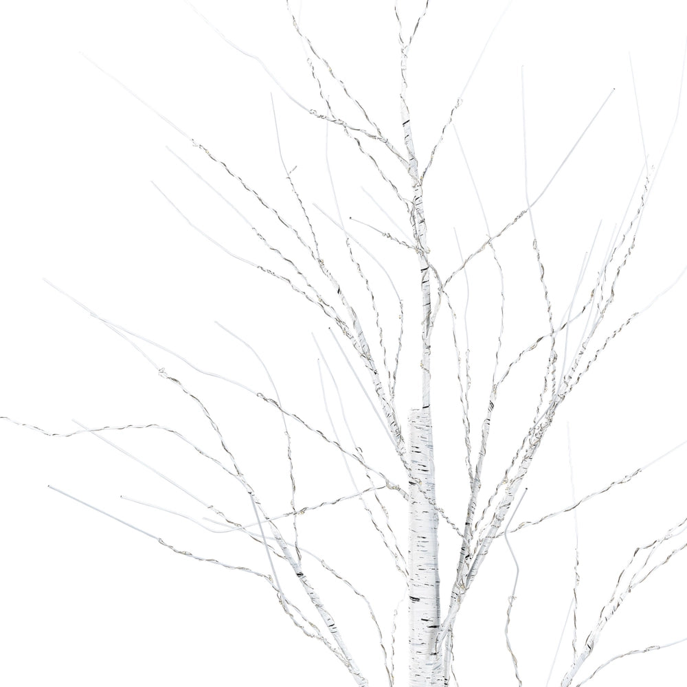 Albero di Natale in metallo con LED in metallo di colore bianco 160 cm per interni ed esterni