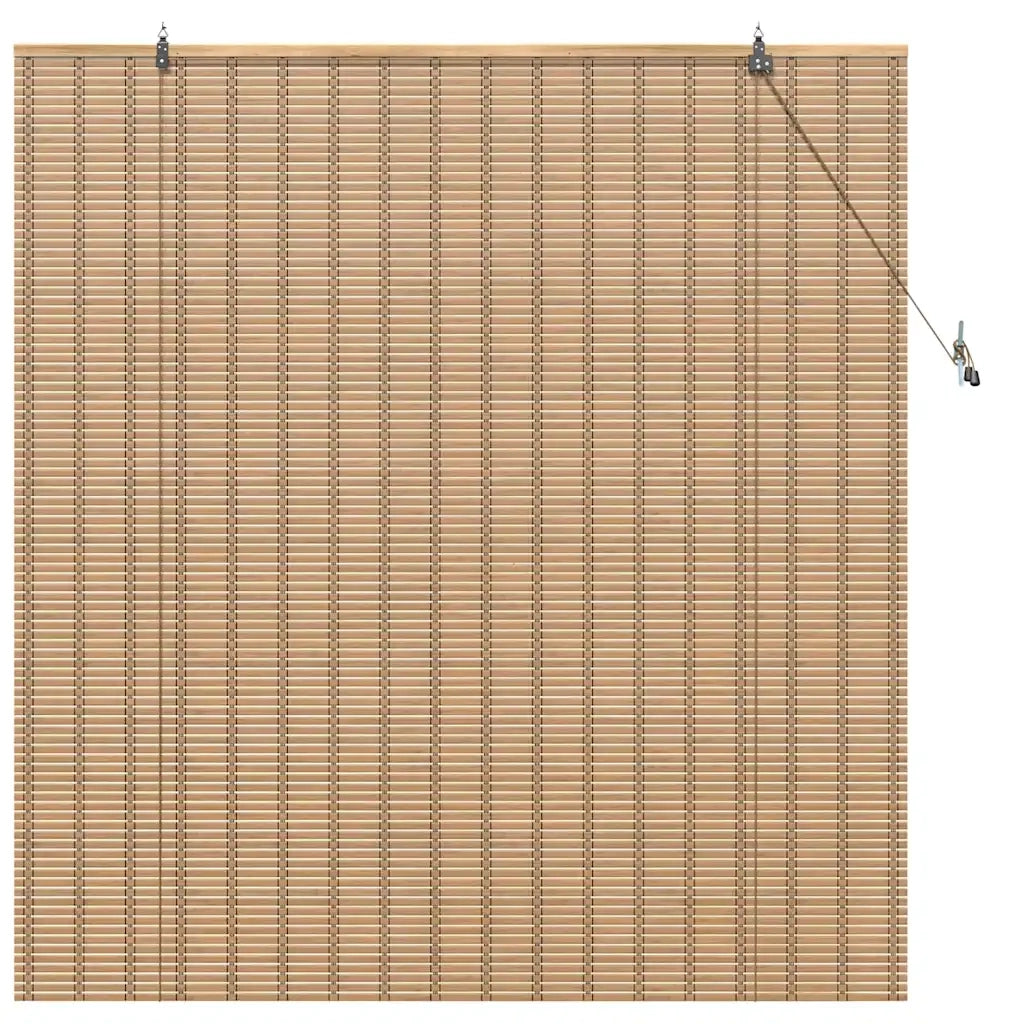 vidaXL Tenda a rullo con tende Marrone Chiaro 150 x 160 cm Bambù
