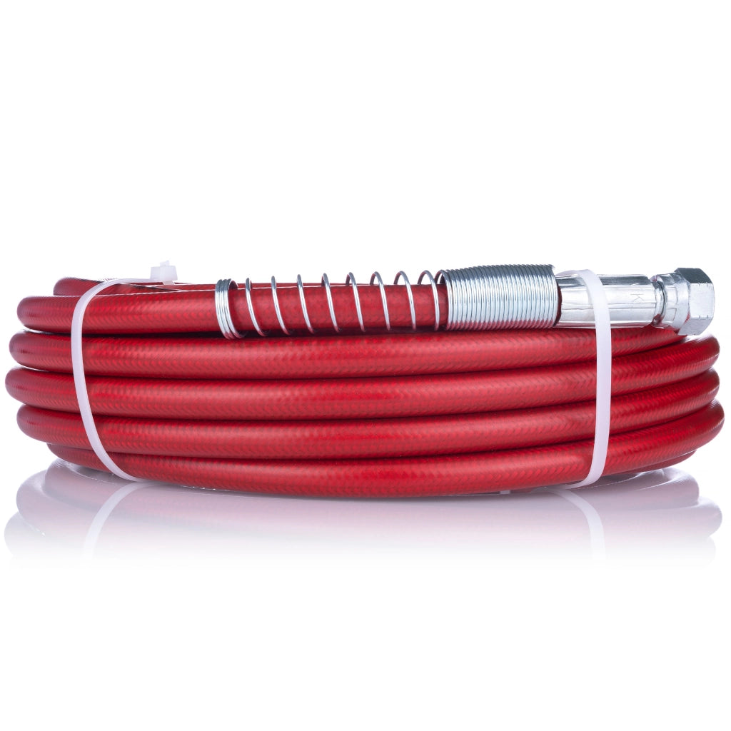 Tubo Alta Pressione per Verniciatura 15m Rosso – Acciaio Durevole, Flessibile | Pressione Max 228 Bar, Filettatura 1/4"