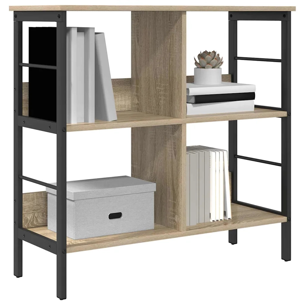 Libreria-Scaffale per Libri-Mobile di Stoccaggio Rovere Sonoma 82 x 32 x 79 cm Legno multistrato