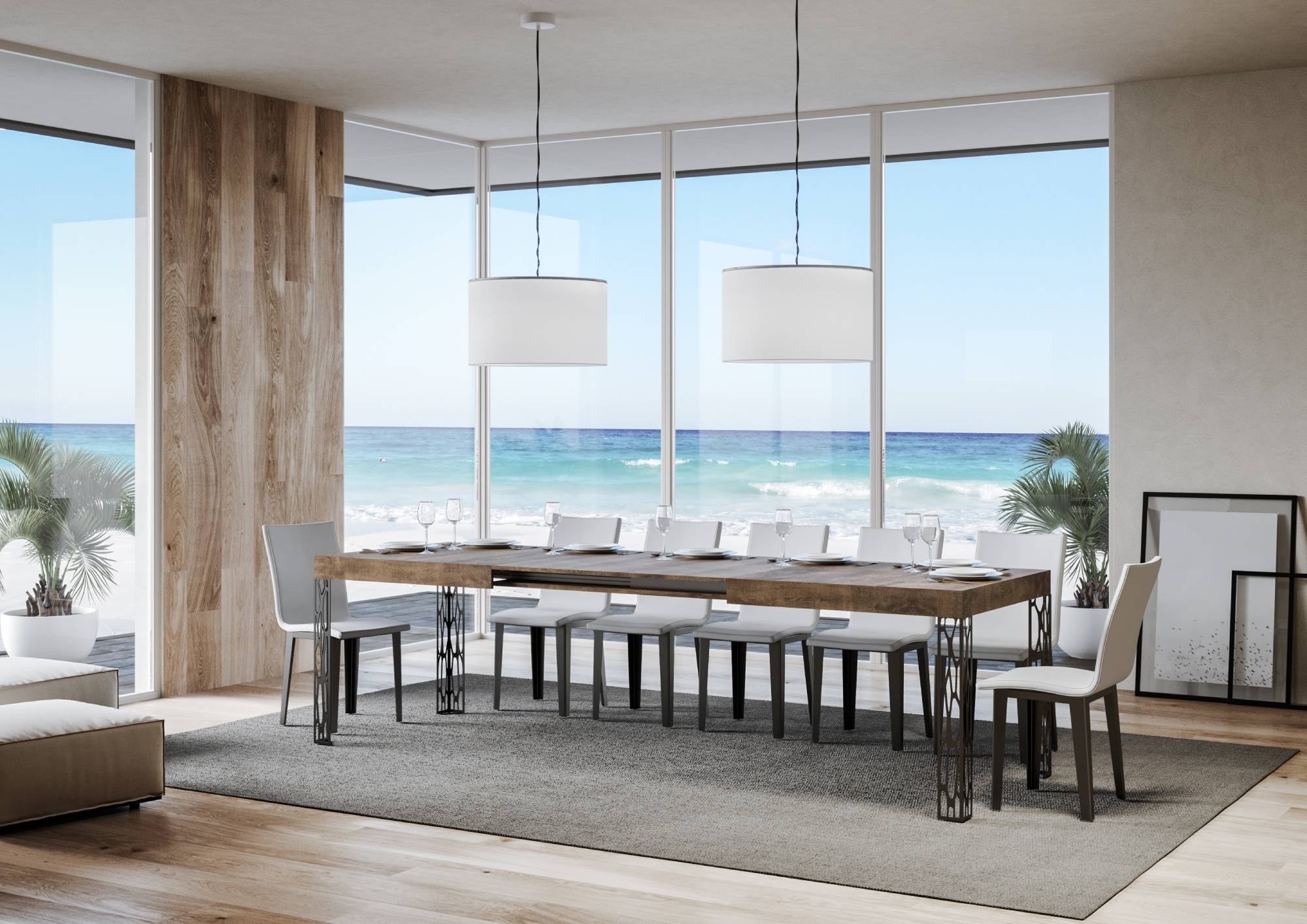 Tavolo Allungabile 160-244x80x77 cm Ghibli Noce