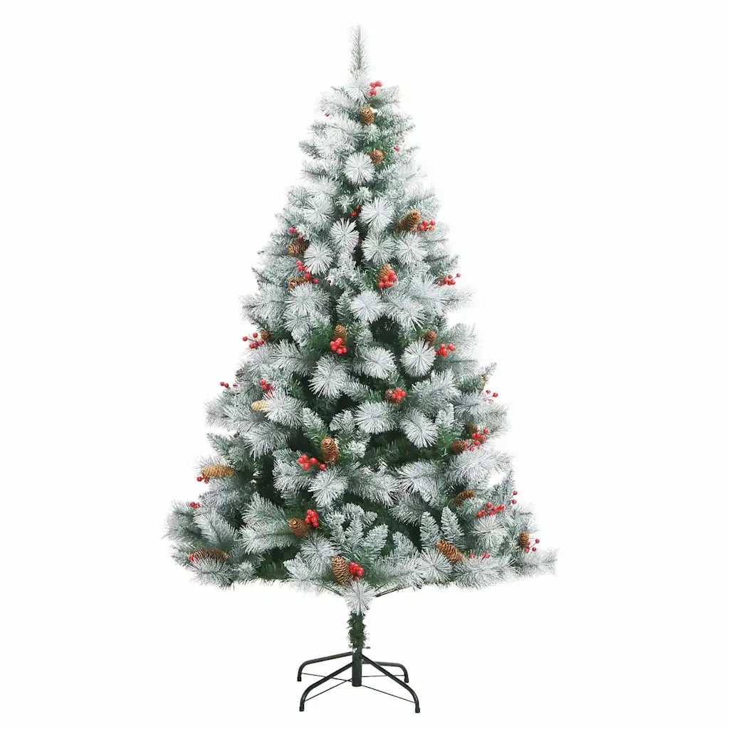 Albero di Natale artificiale Verde e bianco 210 cm 3395194