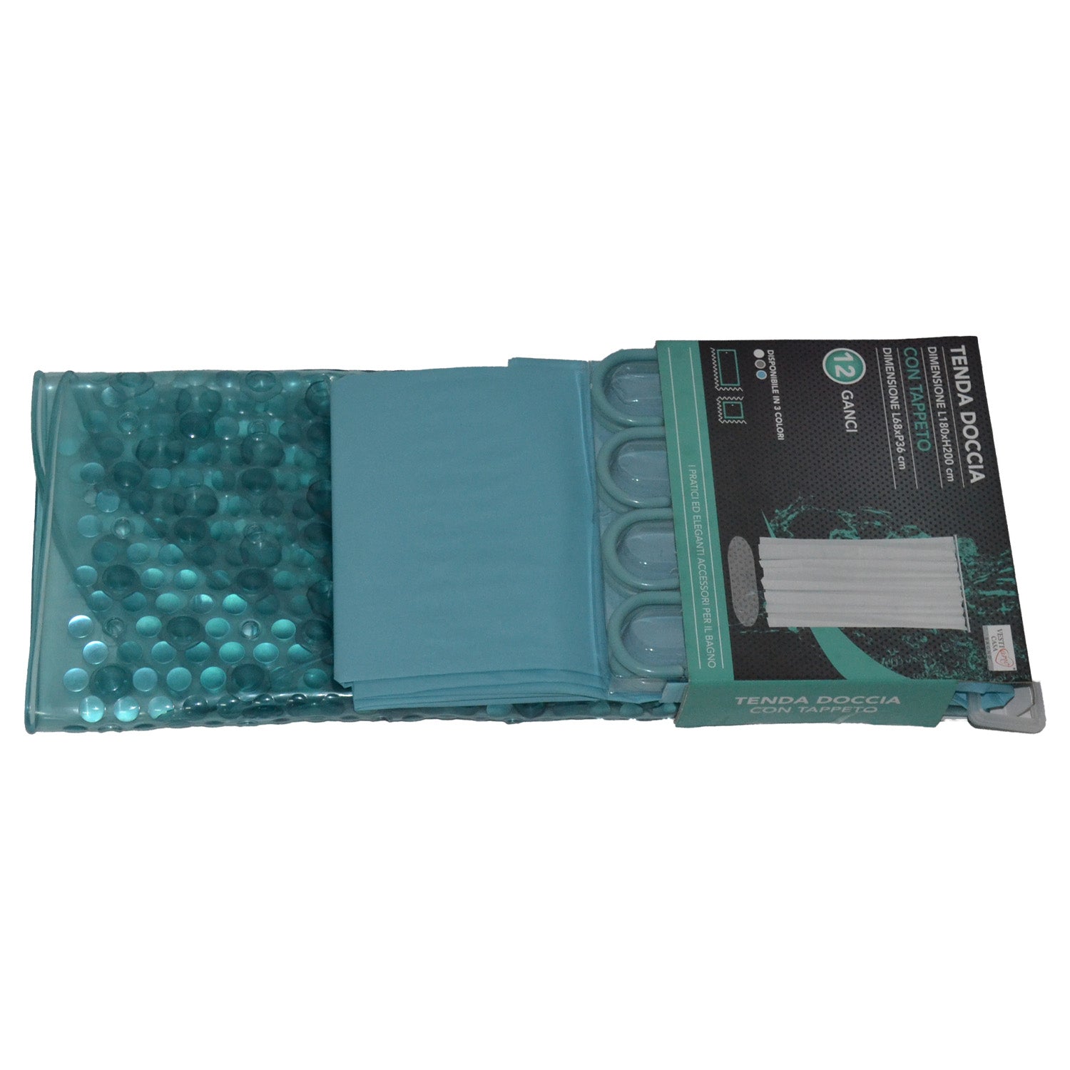 TENDA DOCCIA 180X200+TAPPETO