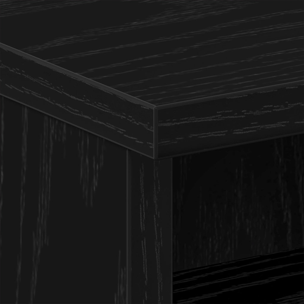 ComÃ² da letto 2 pezzi Nero e Rovere 40x40x50 cm in legno ingegnerizzato