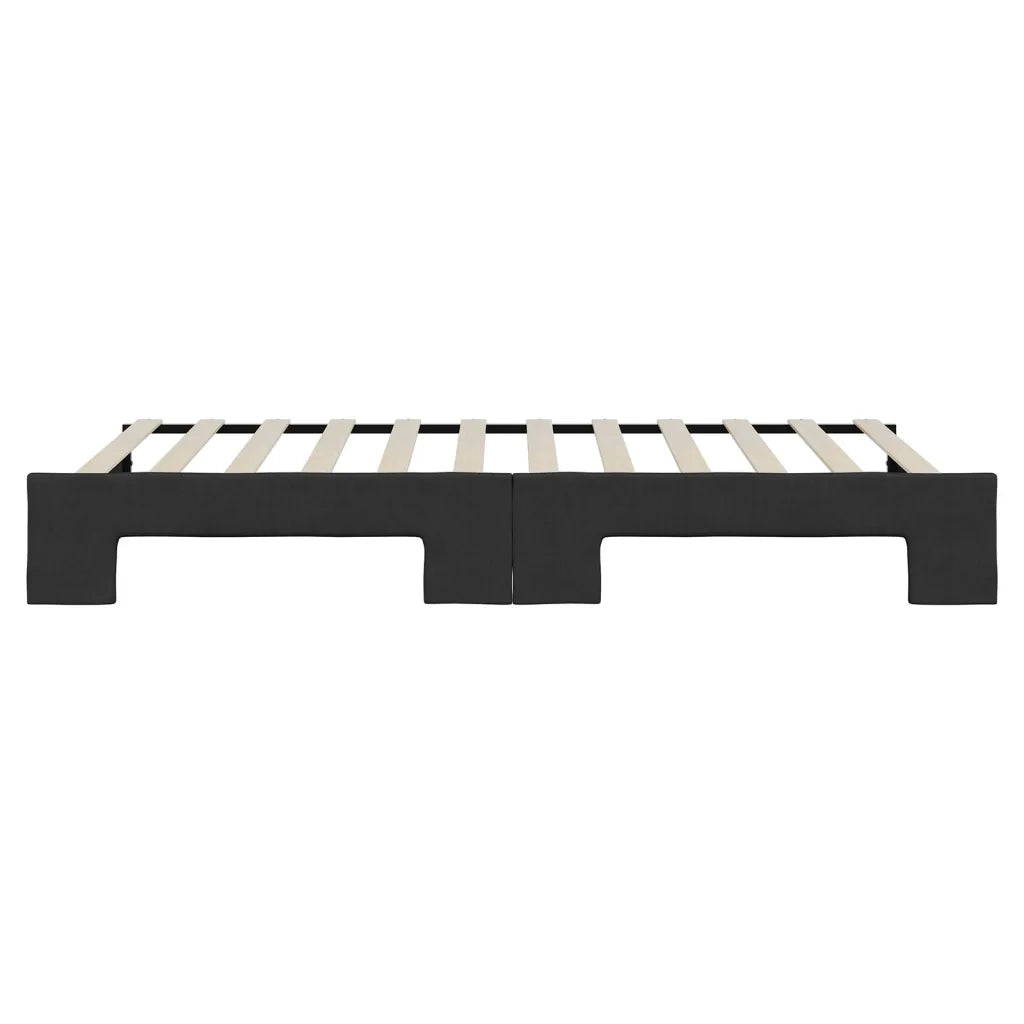 Divano Letto con Letto Estraibile-Sofa Letto-Daybed Nero 100x200 cm in Tessuto 525356