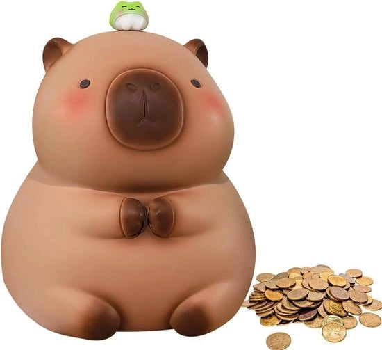 Contenitore per monete per bambini - Carota capybara - Riciclabile - Capacità per monete - Regalo per ragazzi e ragazze - Decorazione per la camera