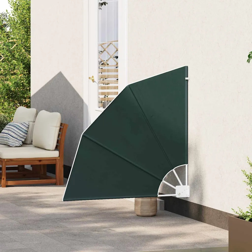 vidaXL Schermo di Privacy per Balcone Verde scuro 115 x 115 cm Tessuto
