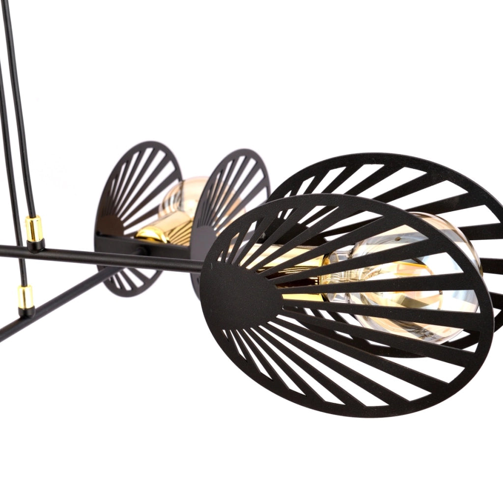 Lampadario Emibig Playa 4 Nero 4xE27 dimmerabile metallo