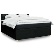 Giroletto a Molle con Materasso Nero 180x200 cm in Tessuto