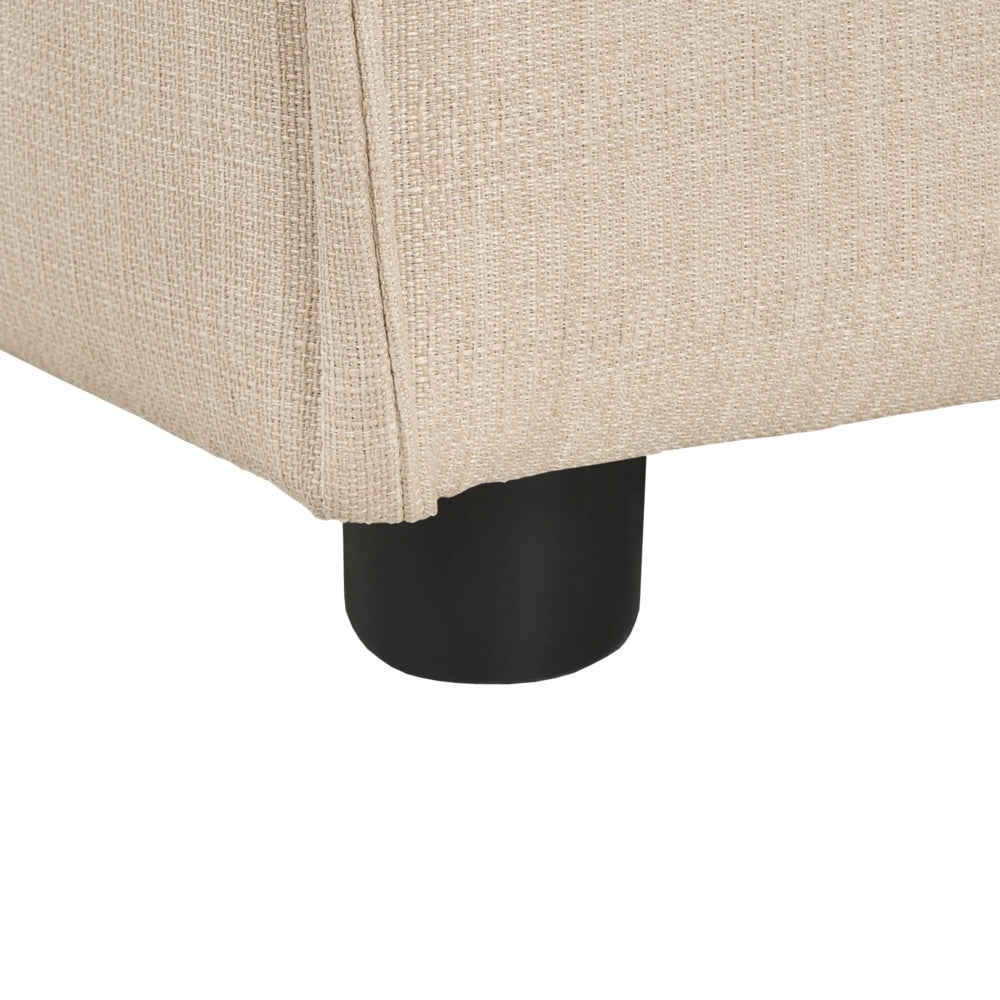 Poltrona modulare  componibile 1 posto sezione divano gambe nere tessuto beige Gambe nere Stile moderno