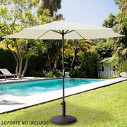 Ombrellone a forma di cubo 270 cm di diametro colore crema - Stendardo in alluminio 270 x 270 x 200 cm