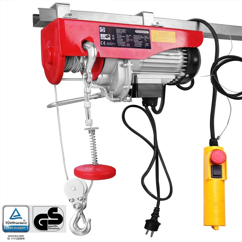 paranco elettrico carico da 400kg a 800kg altezza sollevamento 12m fune di trazione puleggia argano verricello
