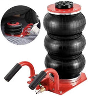 Autostruttura - Airjack - Carjack - Tot 3000 Kg - 14-45cm - Antiscivolo - Pneumatico - Nero/Rosso
