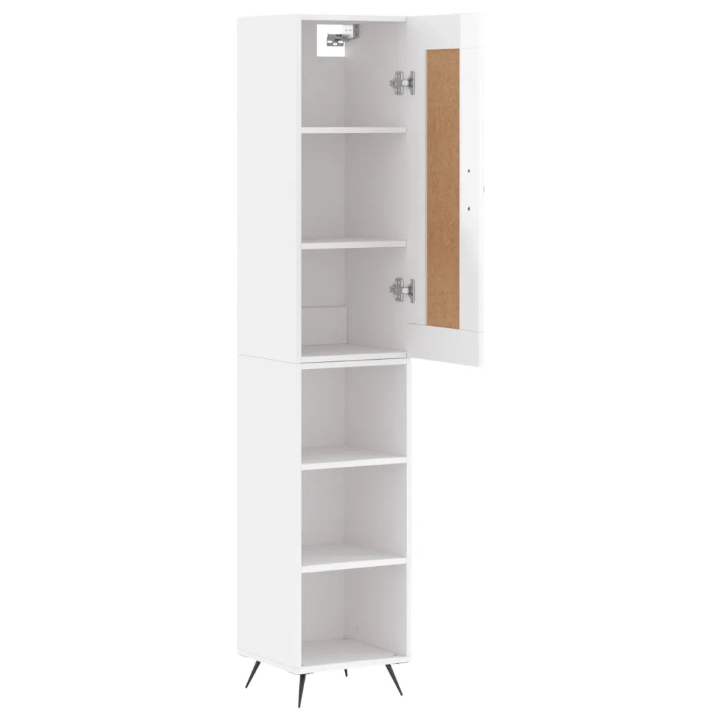 Credenza 34,5x34x180 cm in Legno Multistrato Bianco Lucido 3200299