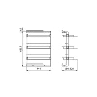 Scarpiera Laterale Sinistra per Armadi in Acciaio Emuca Hack Nero