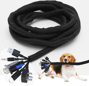 Cavo in rilievo a 4 m - sistema di gestione cavi per animali domestici - nero