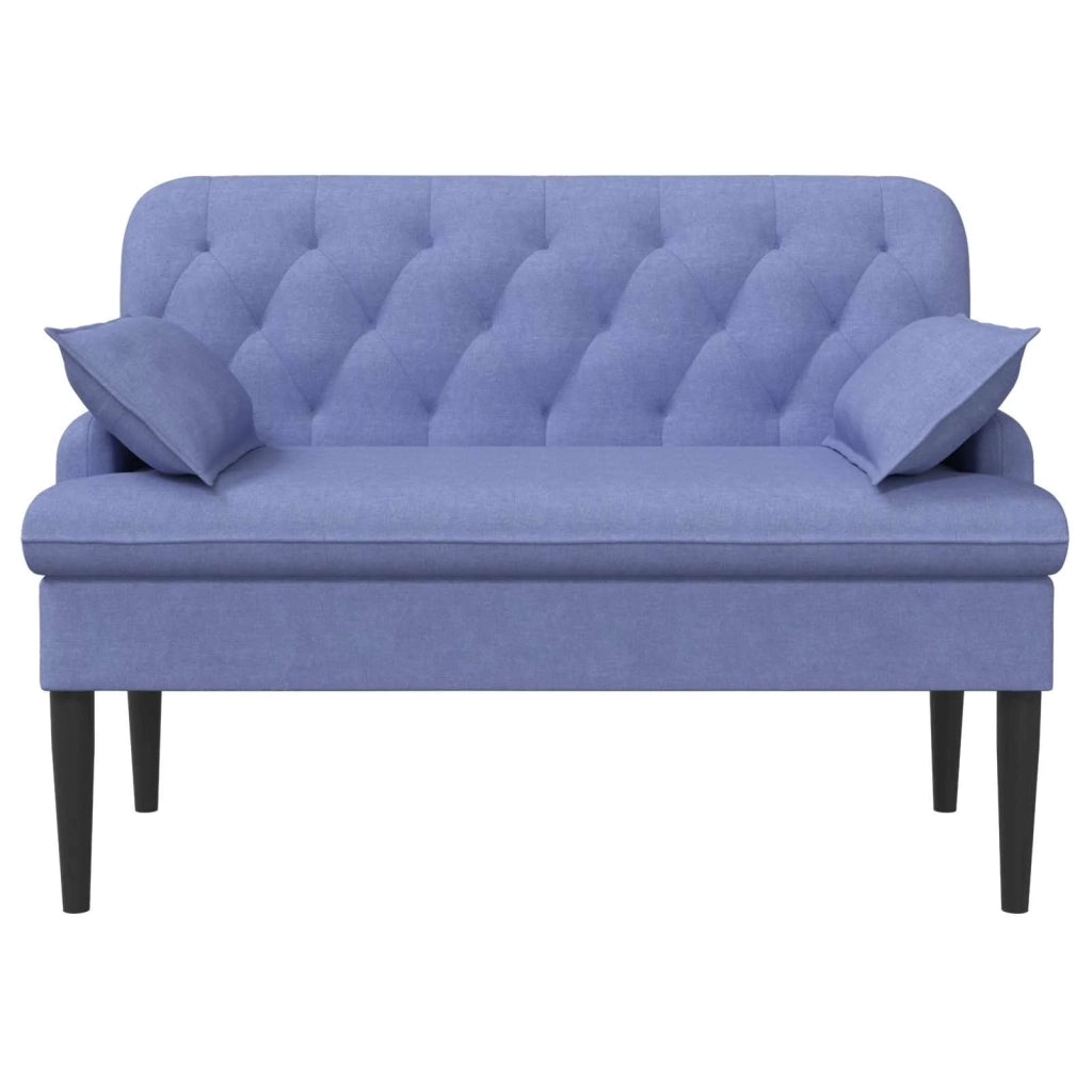 Loveseat con bottoni imbottiti Blu jeans 111 x 68 x 80 cm 42041808