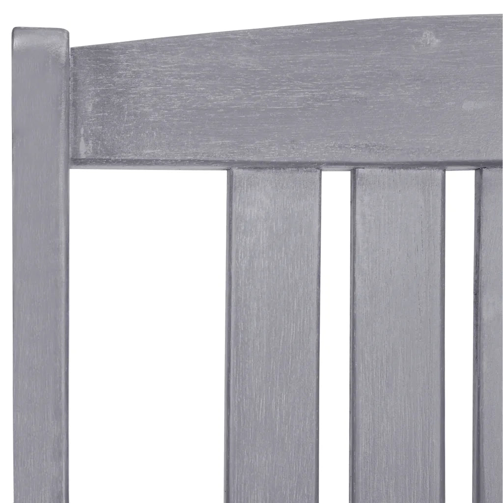 Sedie da Giardino 4 pz in Legno Massello di Acacia Grigio