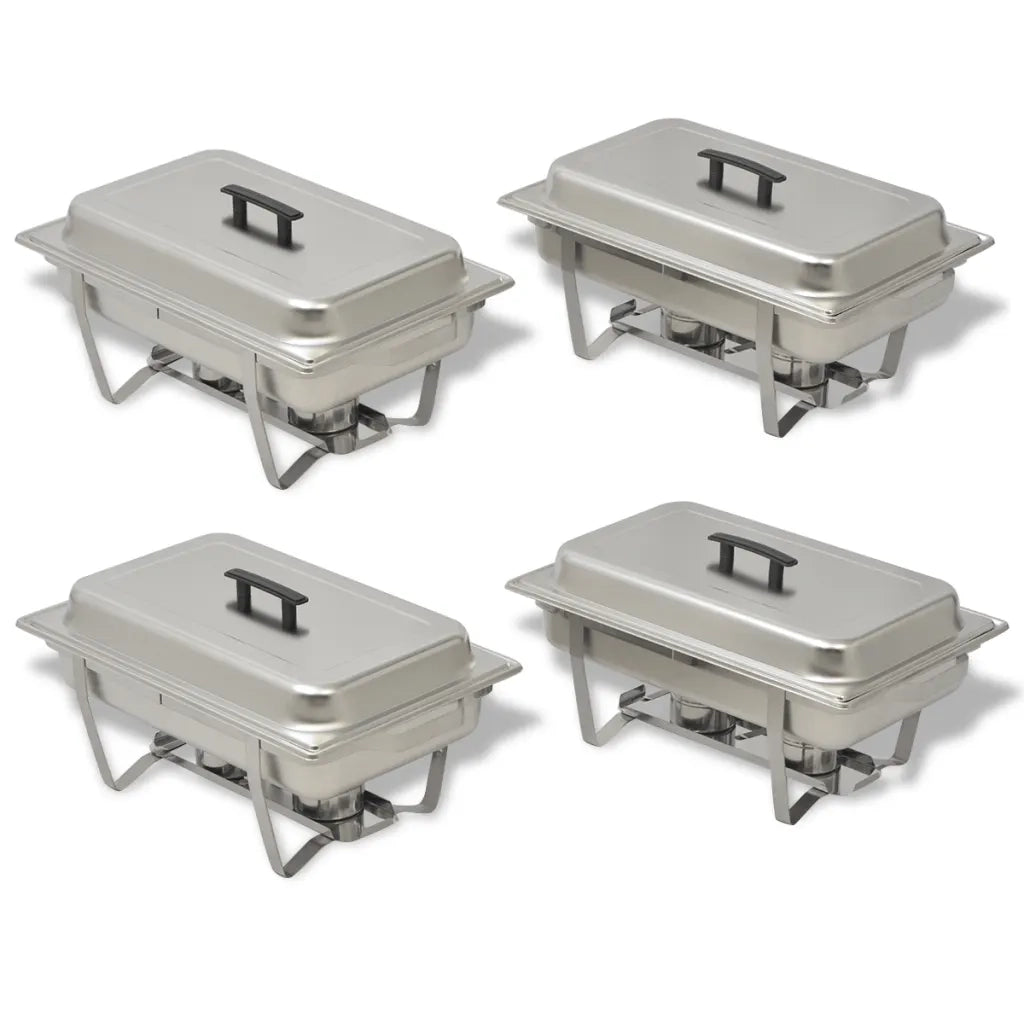 Set 4 pz Teglie Scaldavivande in Acciaio Inossidabile 50530