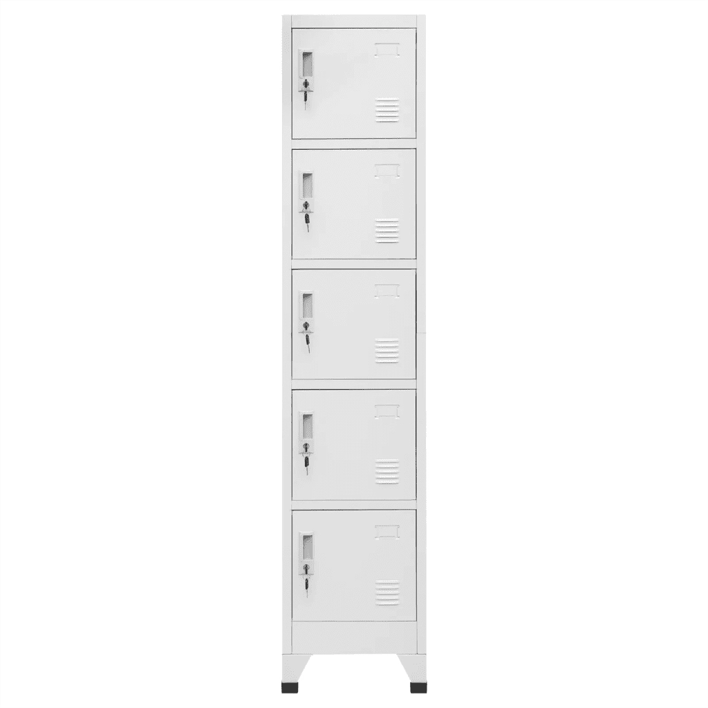 Armadietto con Serratura Grigio Chiaro 38x40x180 cm in Acciaio 339789
