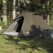 Tenda da Campeggio a Cupola per 4 Persone Marrone Impermeabile 4009619