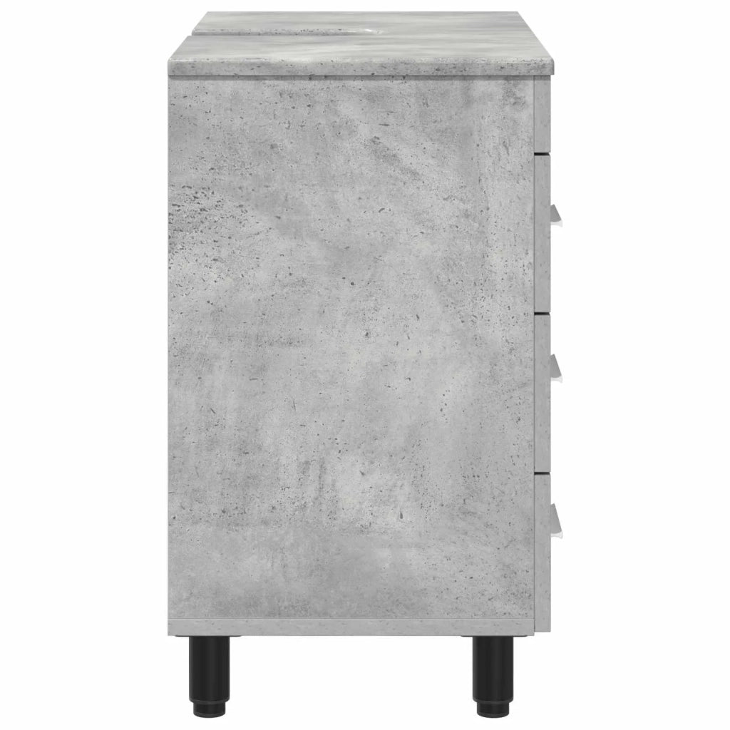 Mobiletto da bagno Grigio Cemento 60 x 35 x 60 cm