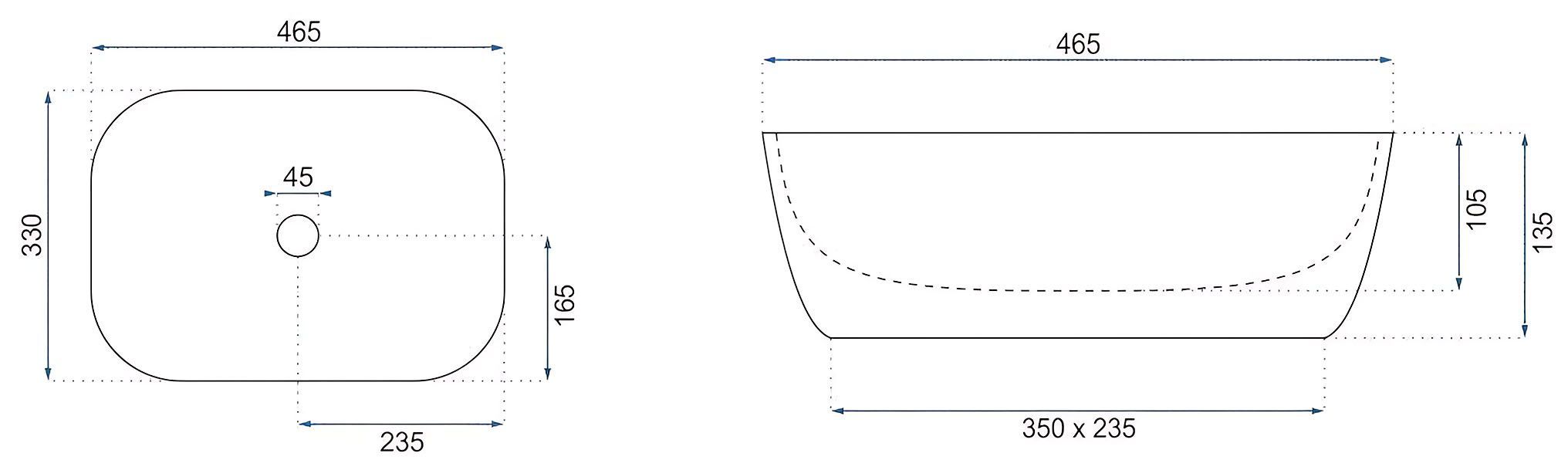 Lavabo Da Appoggio Rea Belinda Marrone Matt
