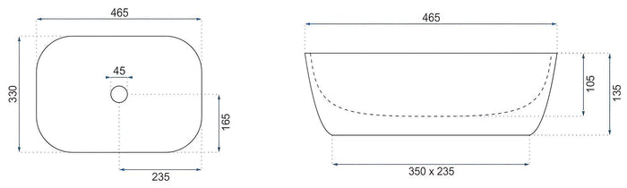 Lavabo Da Appoggio Rea Belinda Marrone Matt