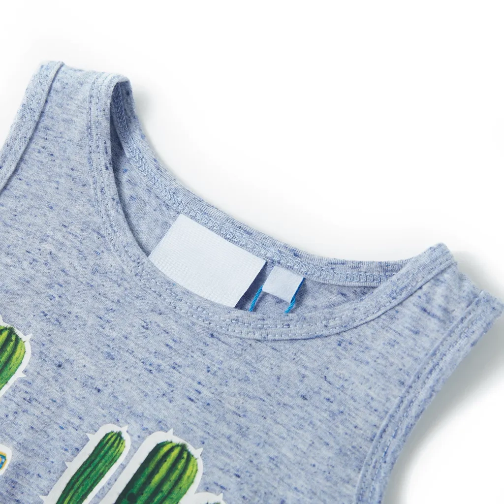 Canotta da Bambino Blu MÃ©lange 128cod mxl 85619