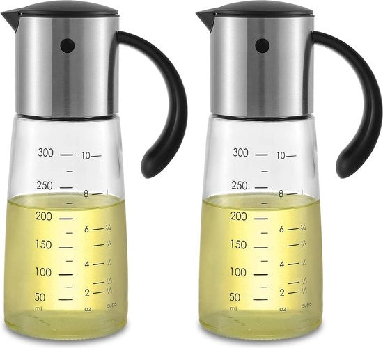 Set di diluitori di acido e olio con cerniera automatica, diluitori di acido e olio a prova di fuga e senza gocce in vetro