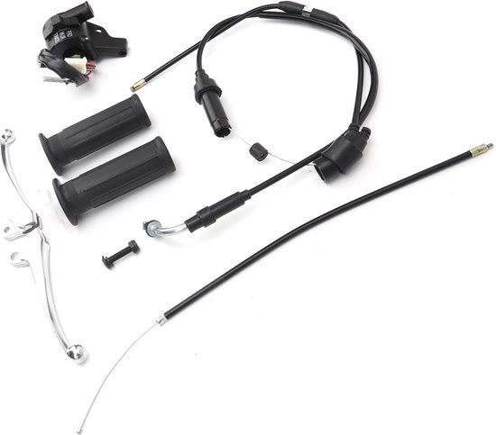 Set di cavi e manopola di controllo del gas - Kit di cambio manopola - Interruttore di contatto - Set di cavi del gas - Adatto per YZinger 50 - PeeWee PW50.