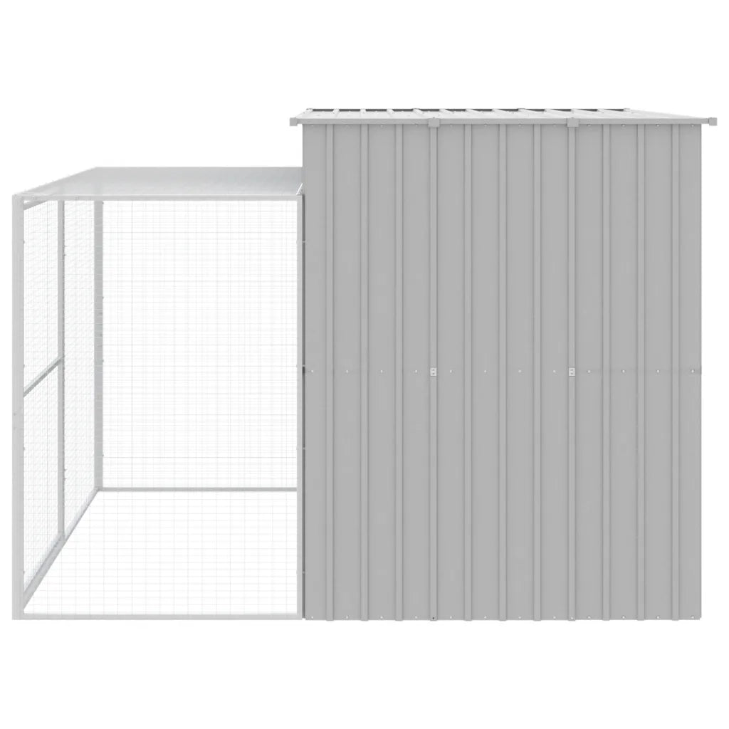 Casetta Cani Corsa Grigio Chiaro 214x253x181 cm Acciaio Zincato 3189137