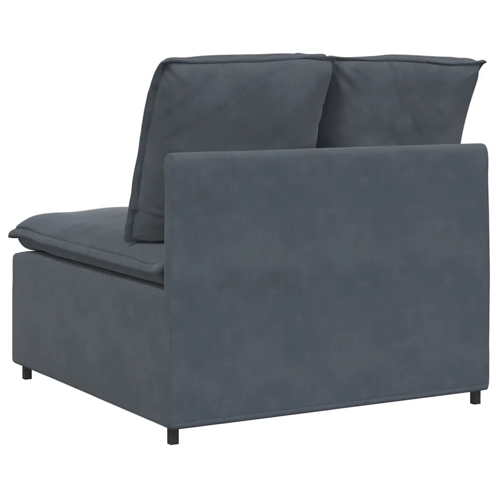 Modulo Centrale Divano Modulare con Cuscini Grigio Scuro 100 cm CFW9541336