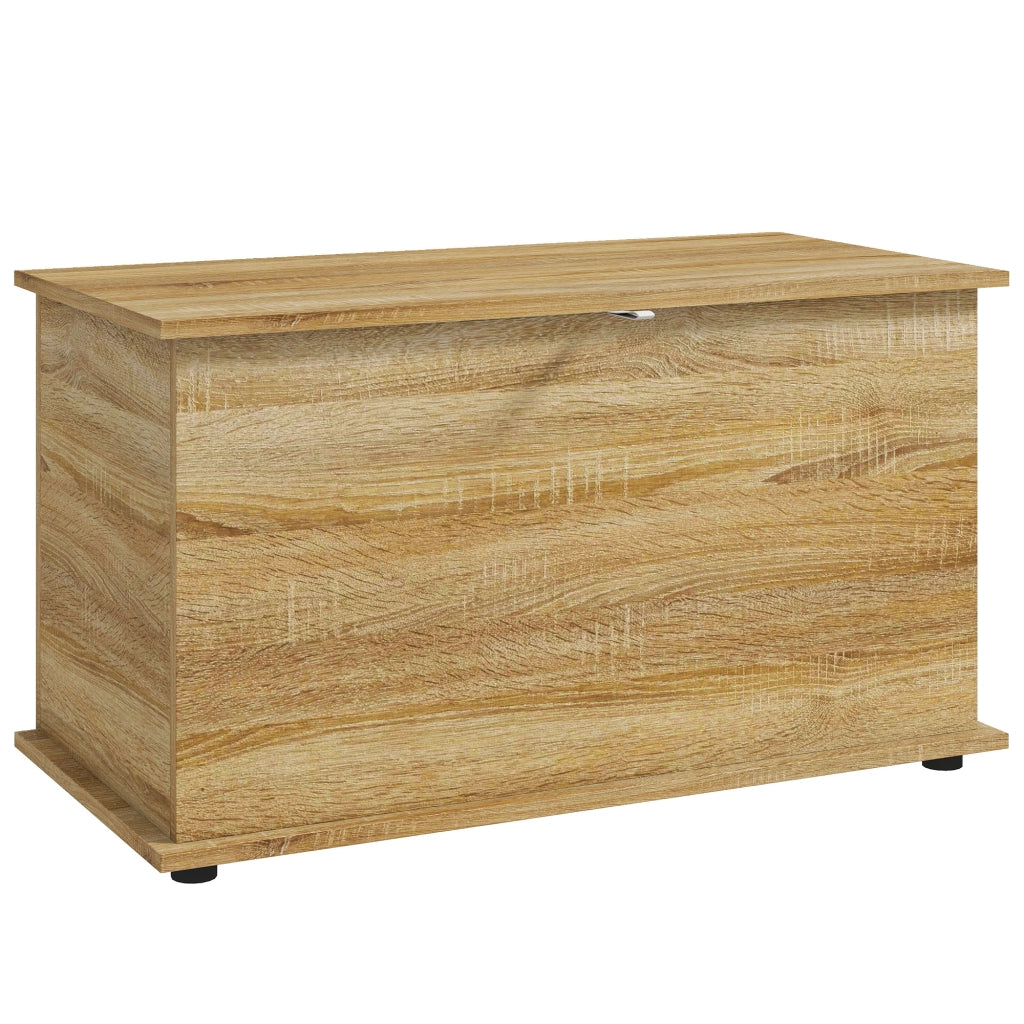 Coffre de rangement Couvercle Rabattable 80x40x45 cm Bois Naturel