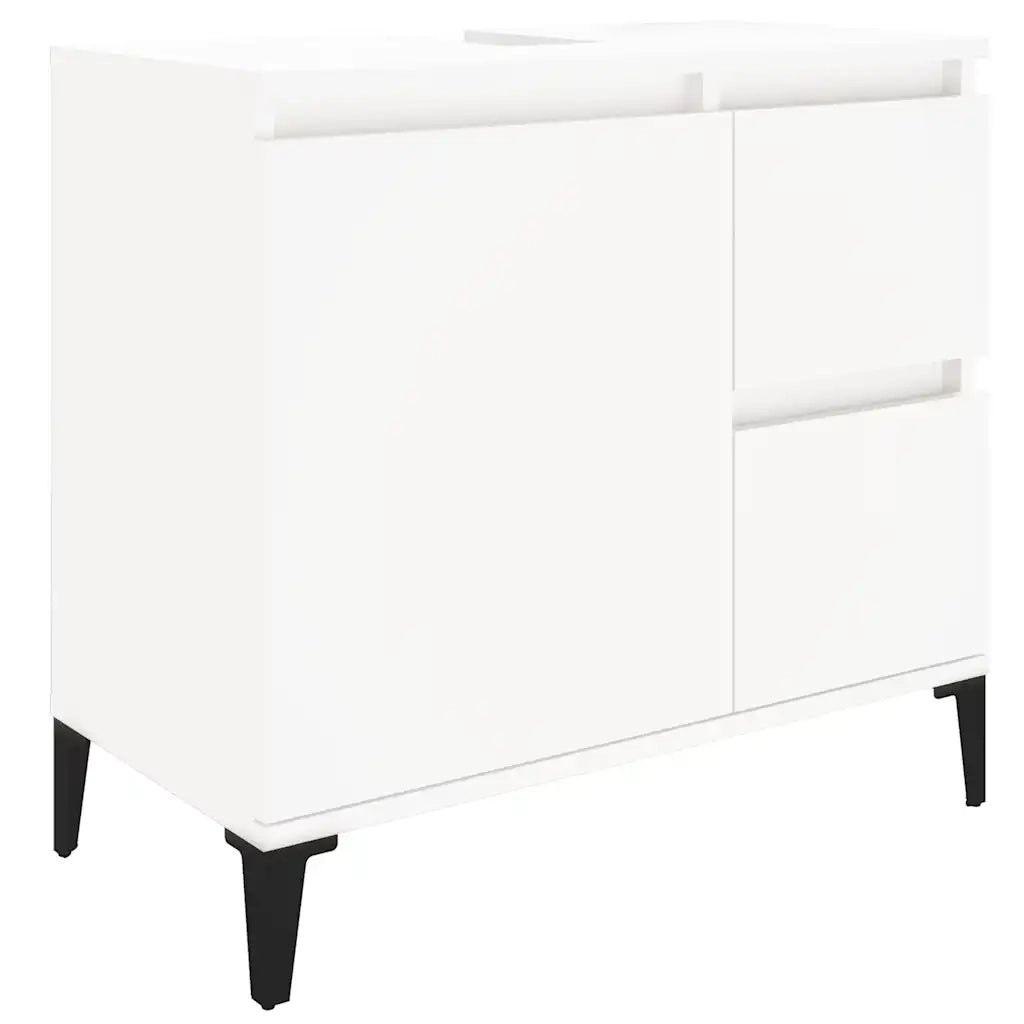 Armadietto da Bagno | Armadio da bagno Bianco 65x33x60 cm in Legno Multistrato