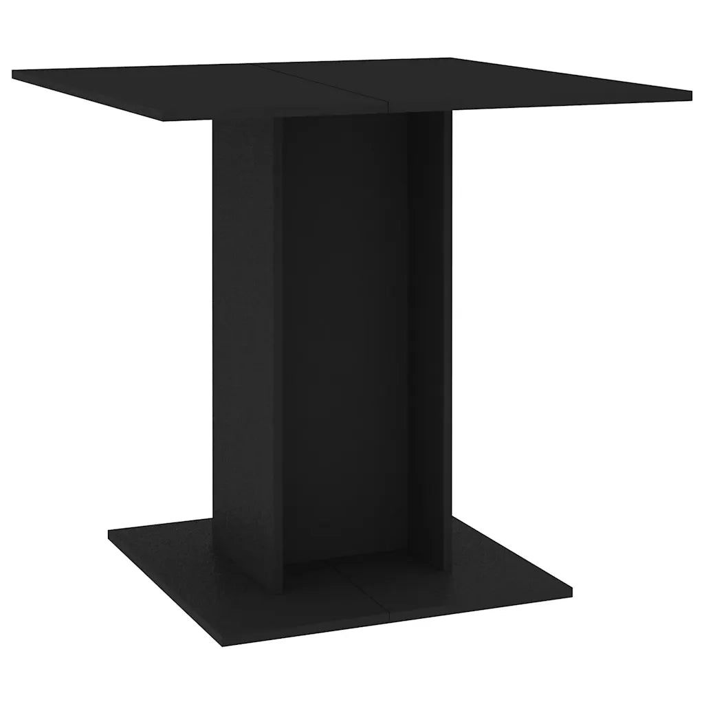 Tavolo da Pranzo Nero 80x80x75 cm in Legno Multistrato 800253