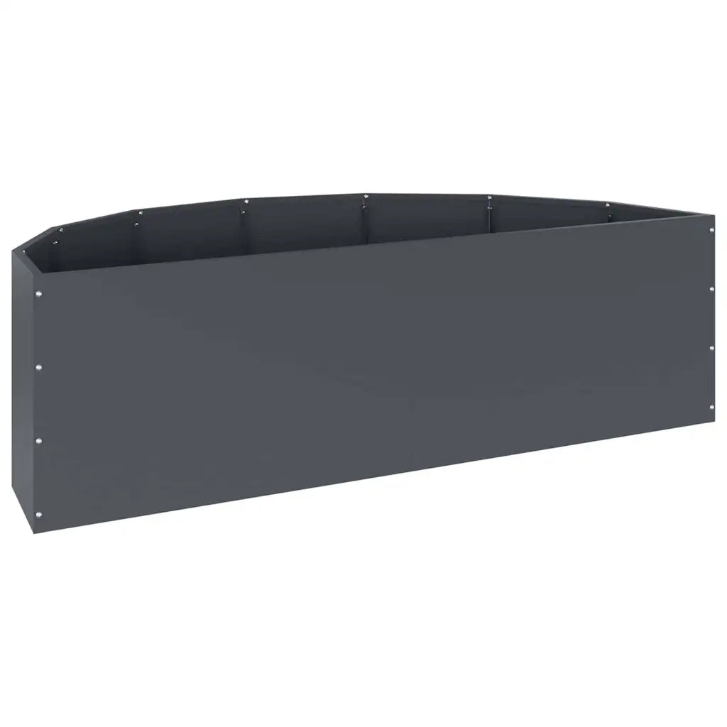 Fioriera | Cassetta per fiori | Vaso Antracite 120 x 60 x 35 cm Acciaio