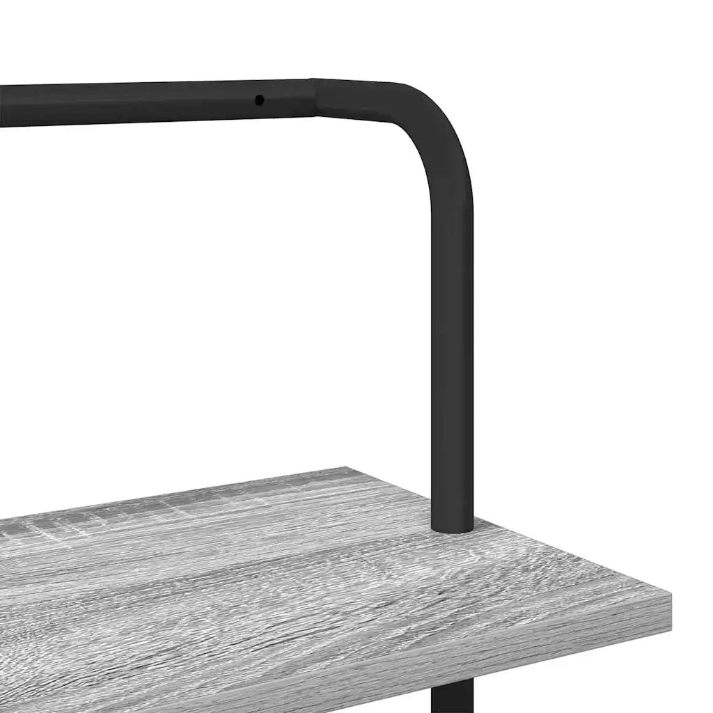 Libreria-Scaffale per Libri-Mobile di Stoccaggio Grigio Sonoma 60 x 24 x 203 cm Legno multistrato